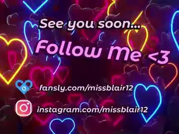 Chaturbate Best live sex cam show of missblair12