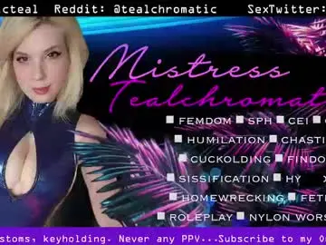 Chaturbate Best live sex cam show of tealchromatic